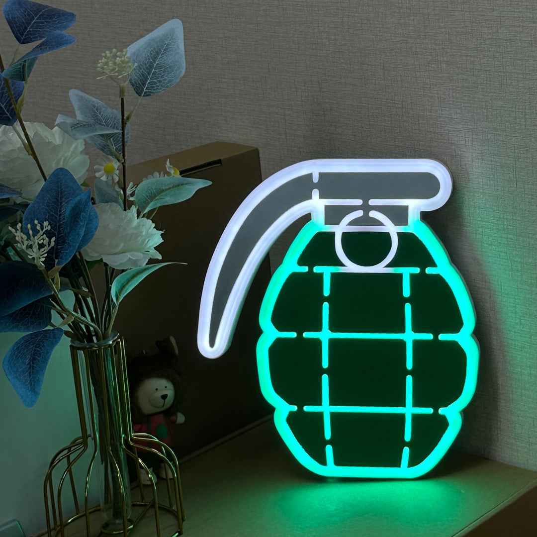 "Grenade" Neon Like Sign