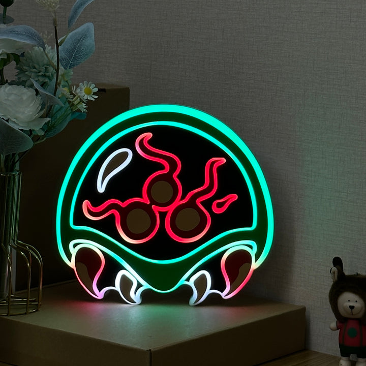 "Metroid Alien Larva" Neon Like Sign