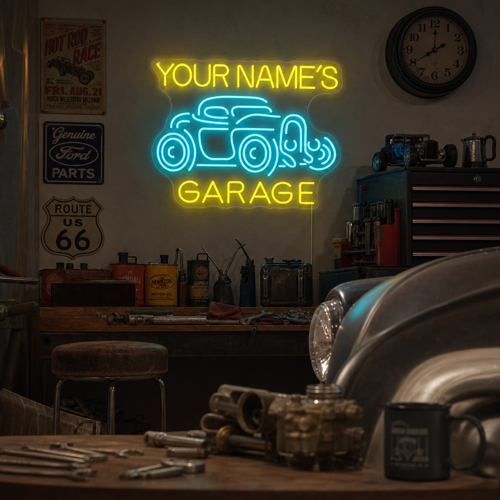 Custom Garage Neon Sign, Personalized Garage Neon Sign neon sign product image