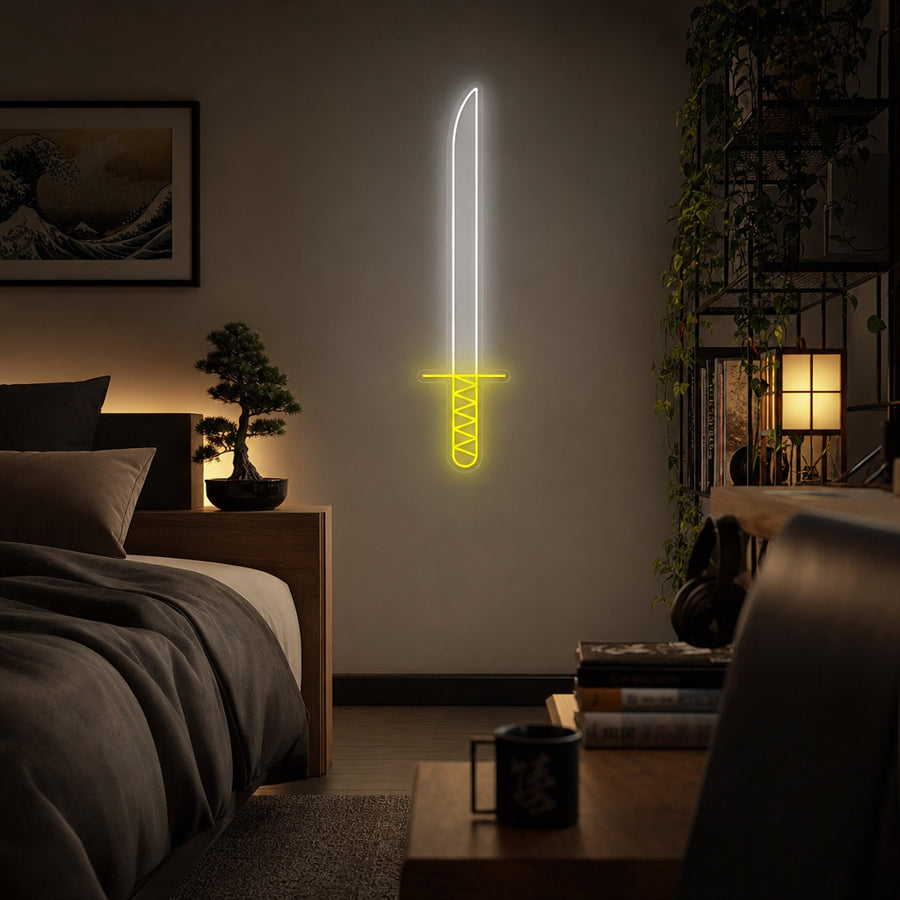 Japanese Sword Neon Sign, Japanese Neon Sign neon sign product image