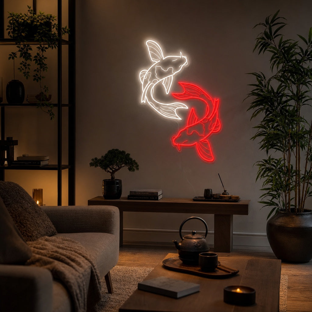 Koi Fish Neon Sign, Japanese Neon Sign neon sign product image