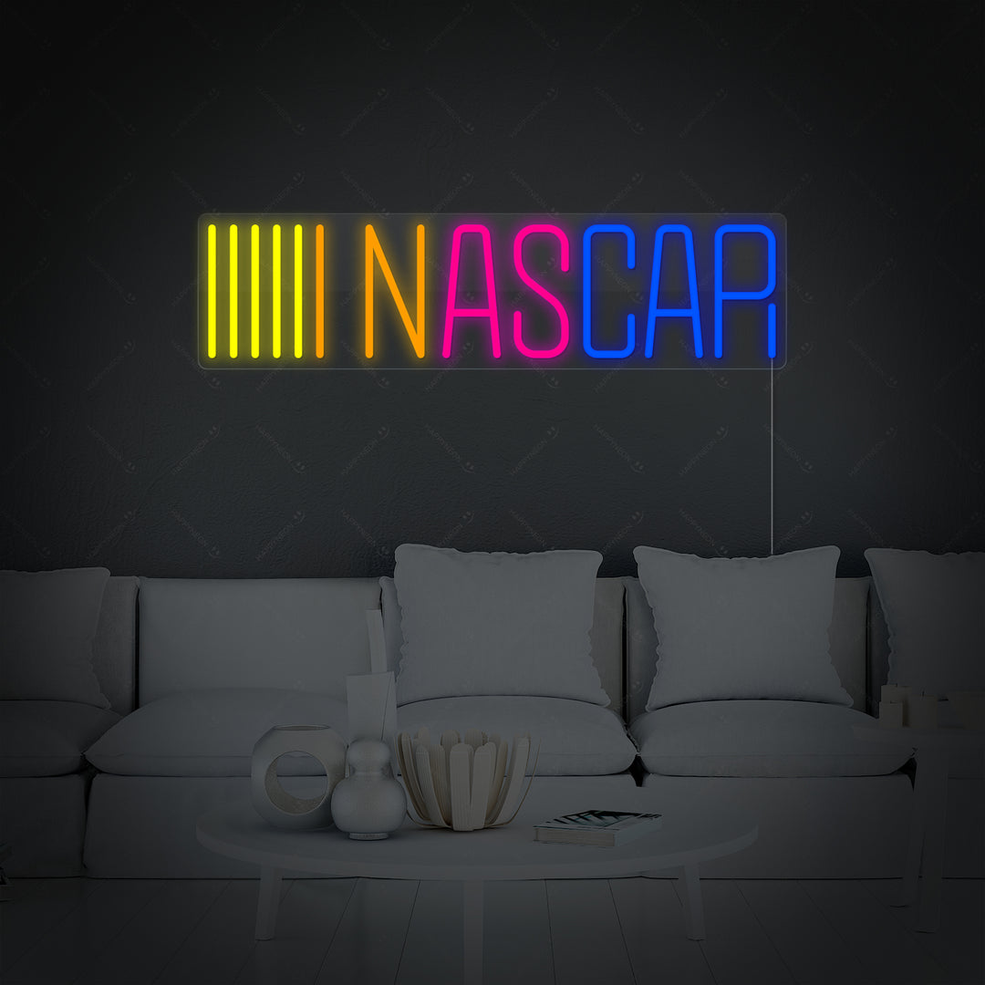 "Nascar" Neon Sign, LED Nascar Neon Light, Garage Neon Sign