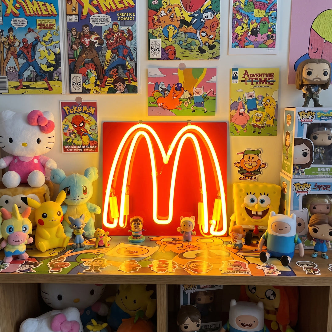 Mini Mcdonalds M Letter Desktop Neon Sign, Glass Neon Sign