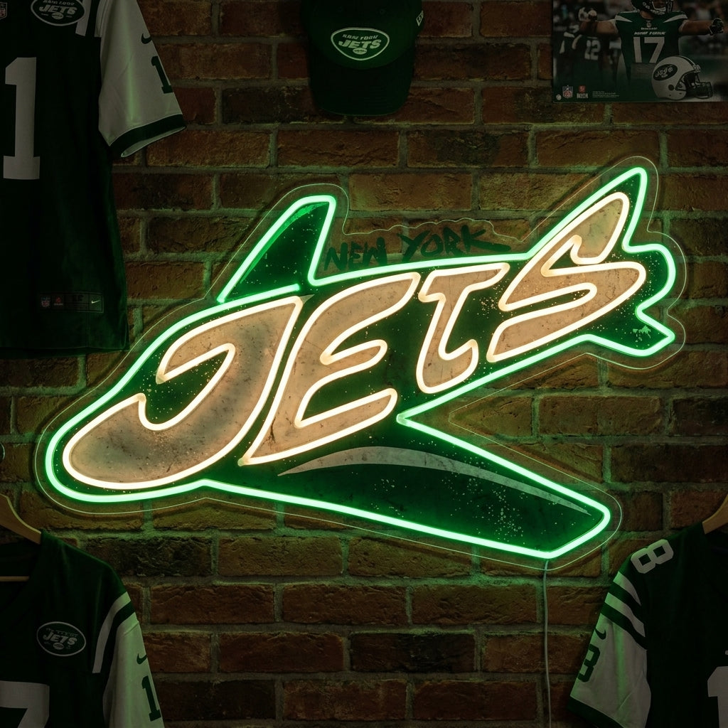 New York Jets retro victory script neon sign