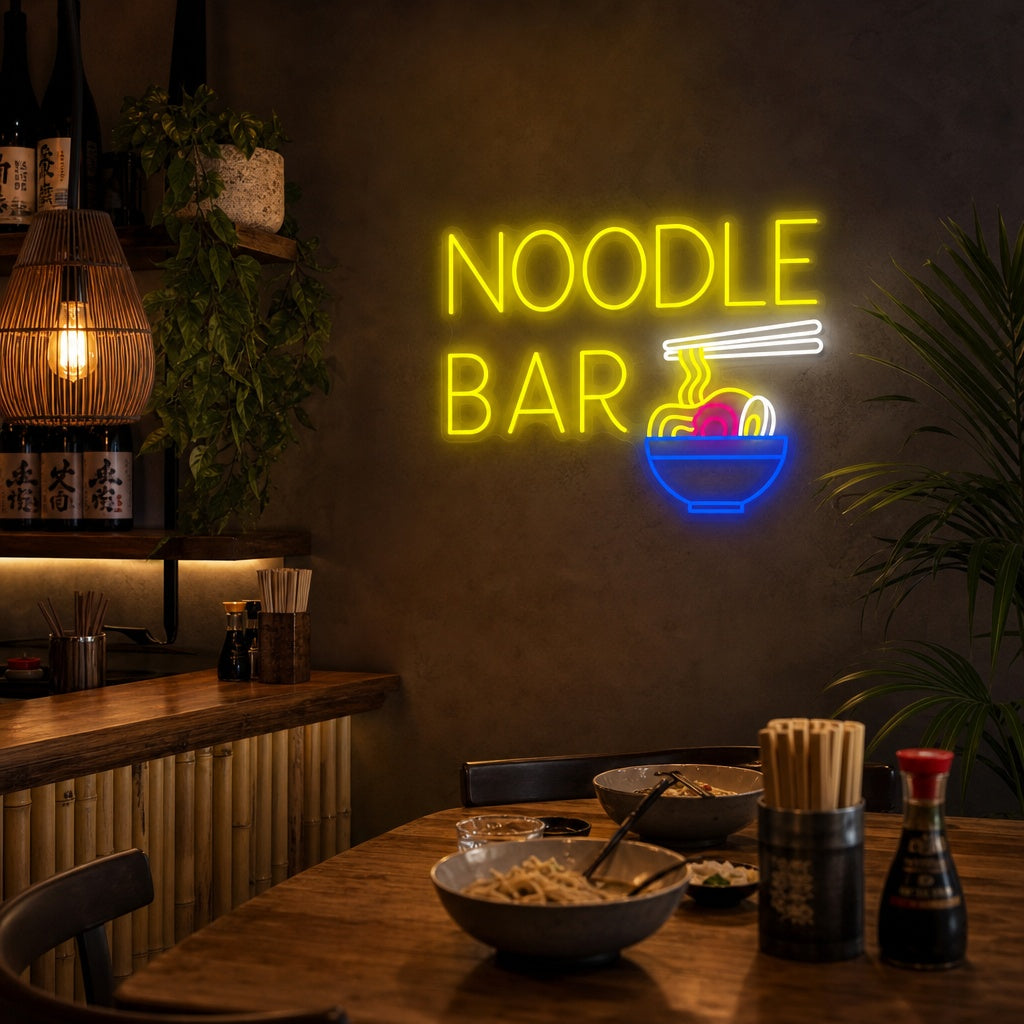 Noodle Bar Neon Sign, Japanese Restaurant Wall Decor neon sign product image