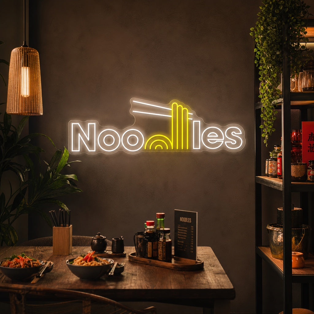 Noodles Neon Sign, Japanese Restaurant Wall Decor neon sign product image