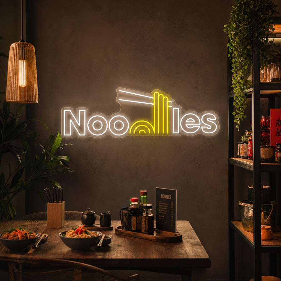 Noodles Neon Sign, Japanese Restaurant Wall Decor neon sign product image