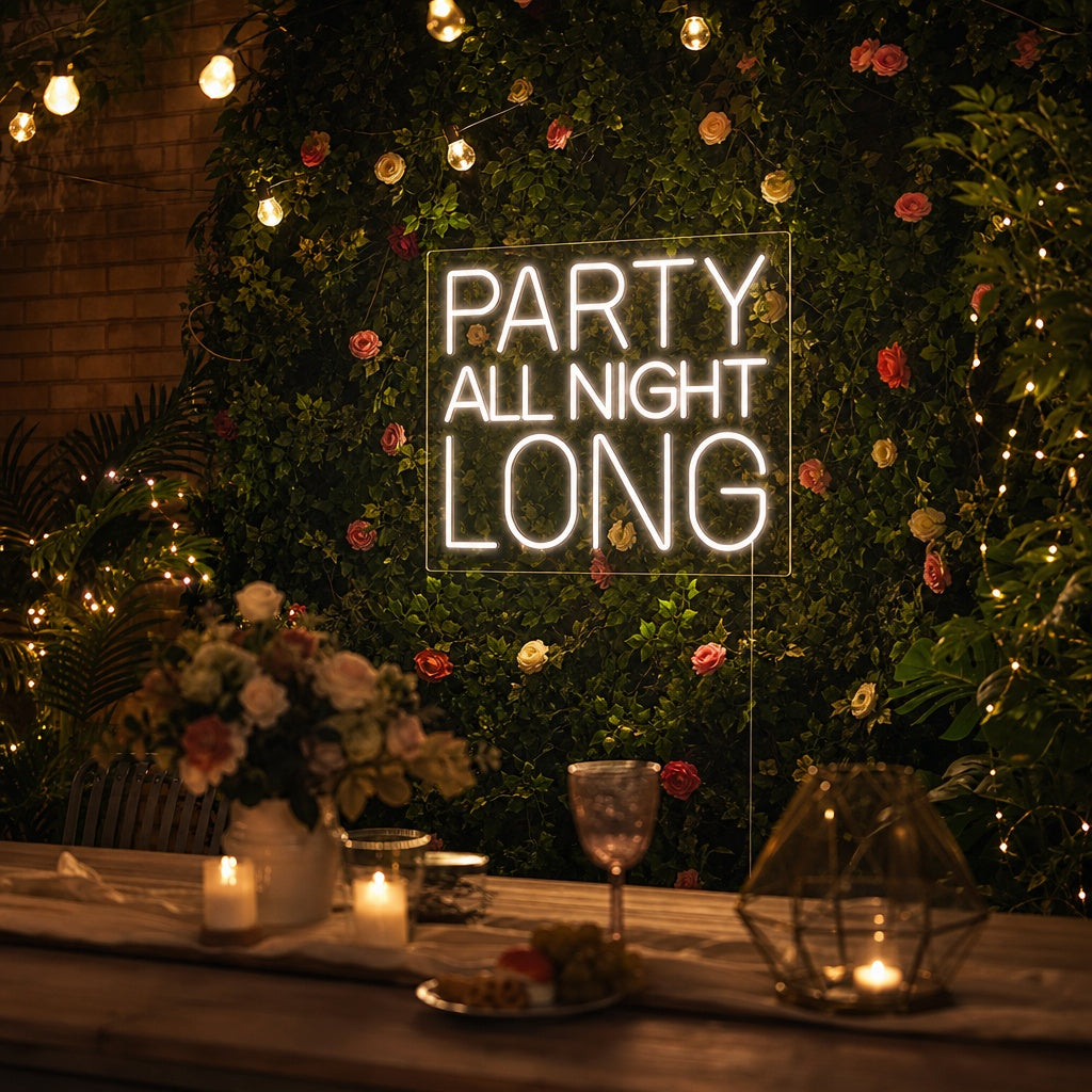 Party All Night Long Neon Sign neon sign product image