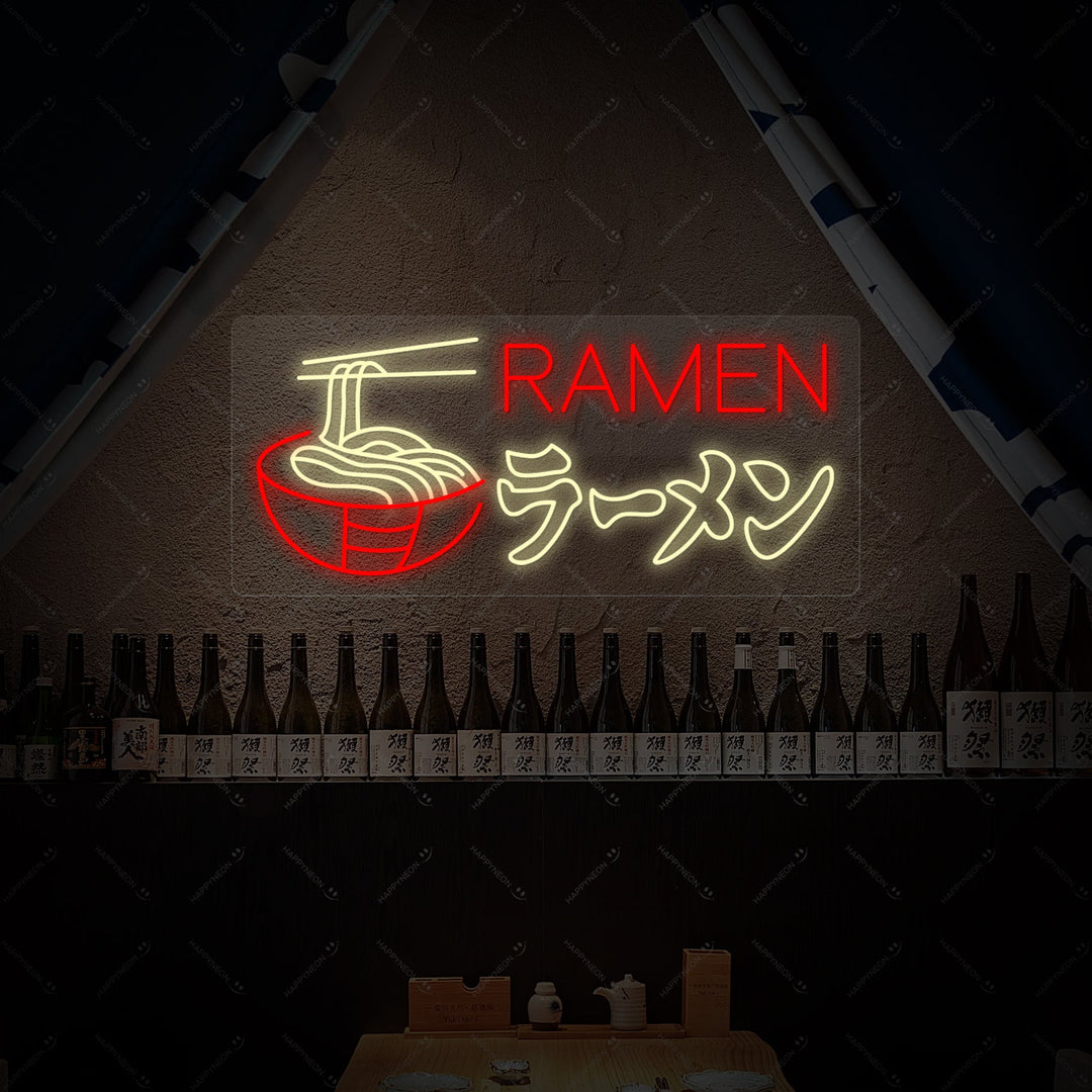 Ramen Noodles Neon Sign, Japanese Restaurant Wall Decor