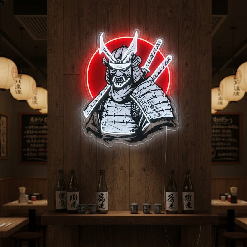 Samurai Neon Sign, Japanese Neon Sign