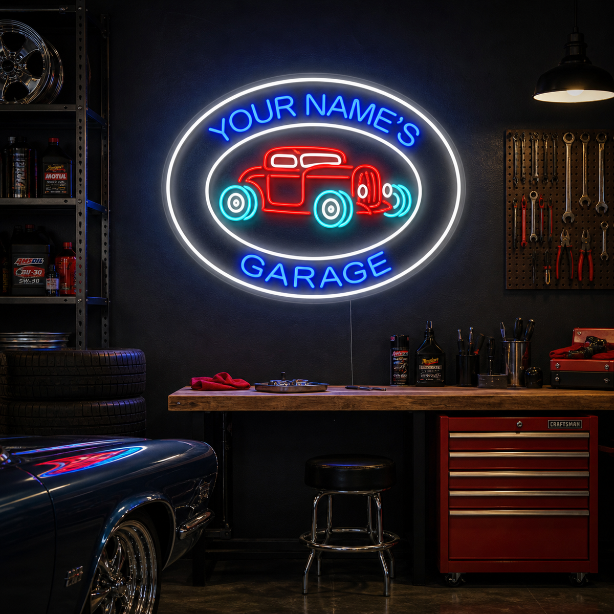 Custom Garage Neon Sign, Personalized Garage Neon Sign neon sign product image