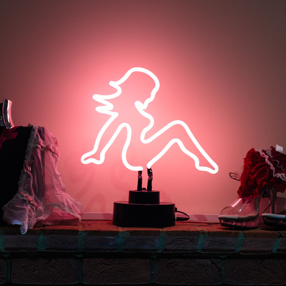 "Sexy Girl Live Nudes" Desktop Neon Sign, Glass Neon Sign