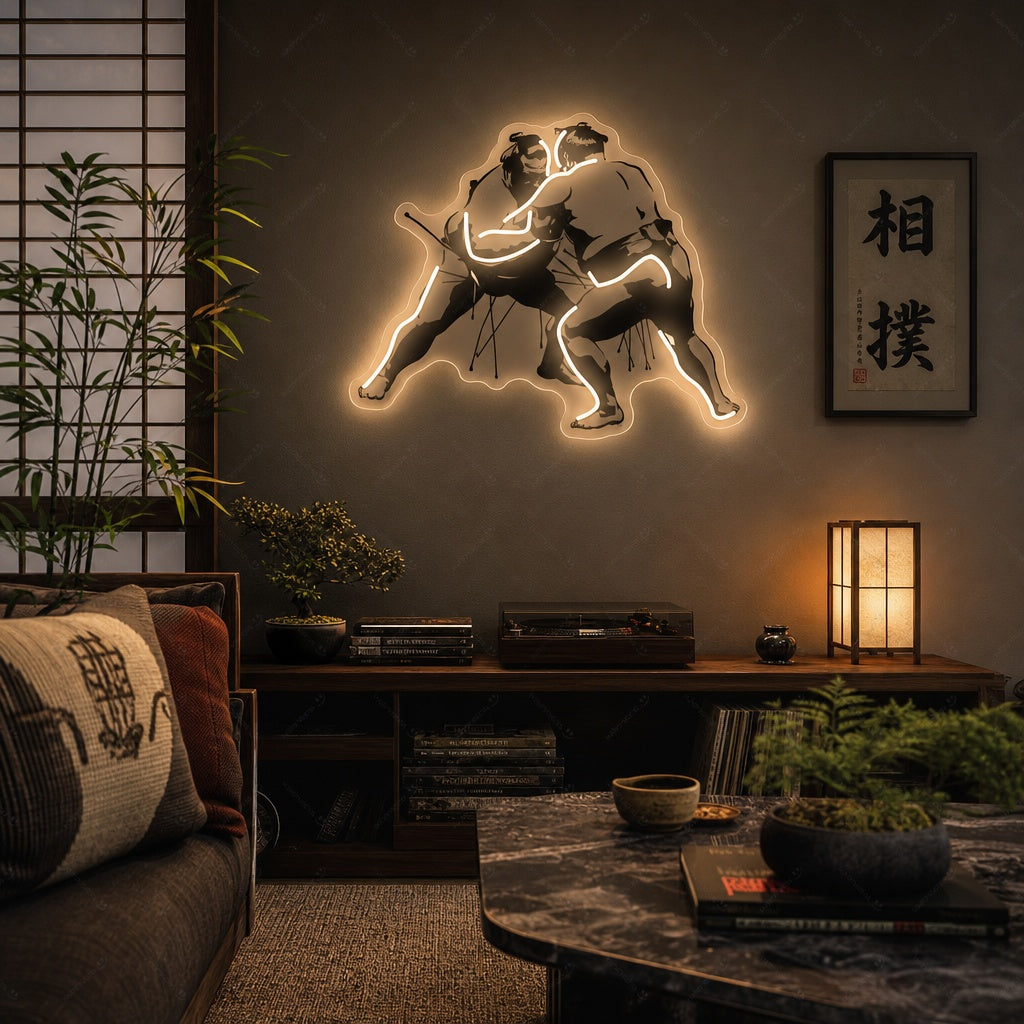 Sumo Male Neon Sign, Japanese Neon Sign neon sign product image