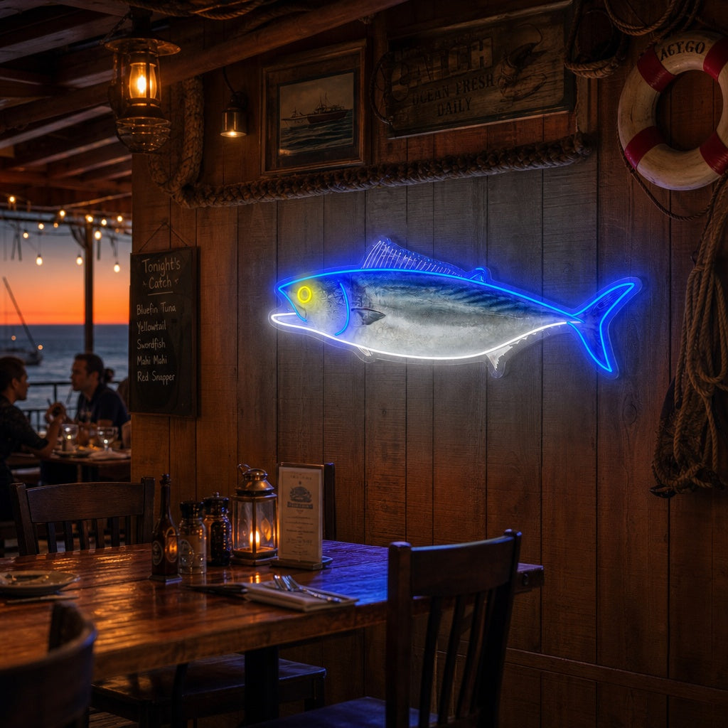 Tuna Fish Neon Sign, Japanese Restaurant Wall Decor neon sign product image