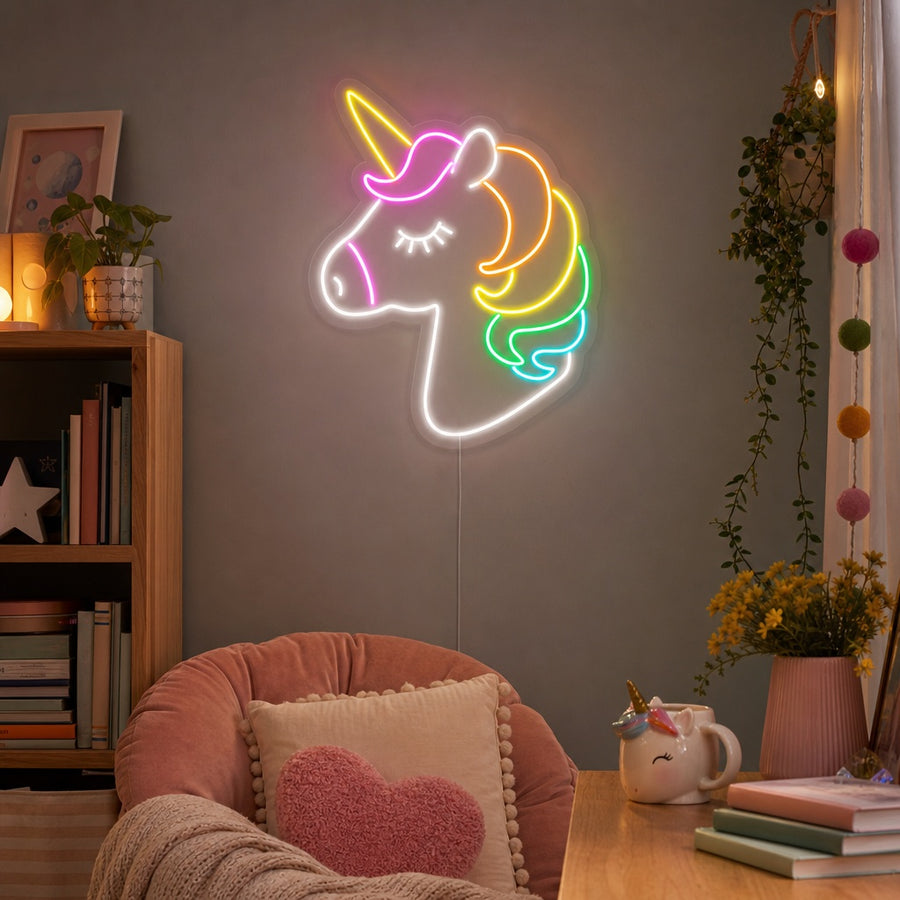 Unicorn Neon Sign, Unicorn Wall Light, Unicorn Neon Light neon sign product image