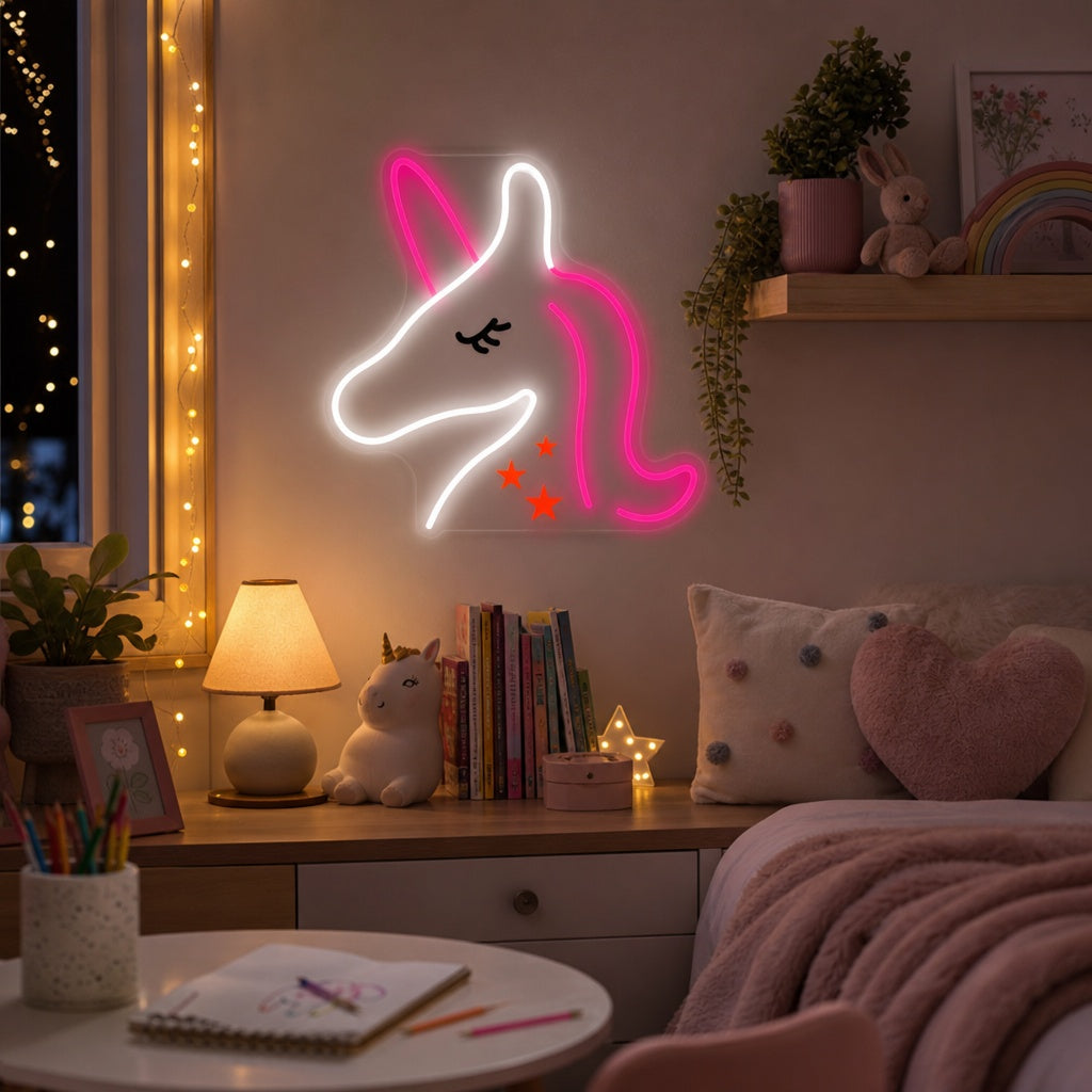 Unicorn Neon Sign, Unicorn Neon for Kids Room, Unicorn Wall Light neon sign product image