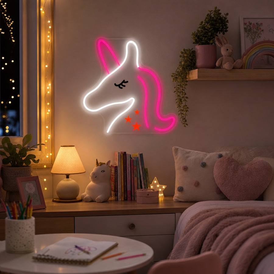 Unicorn Neon Sign, Unicorn Neon for Kids Room, Unicorn Wall Light neon sign product image