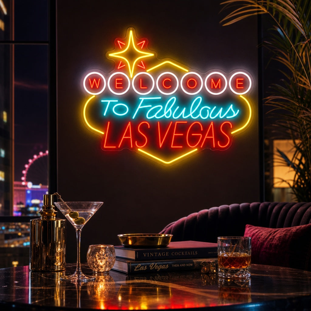 "Welcome To Fabulous Las Vegas" Neon Sign, Las Vegas Neon Sign