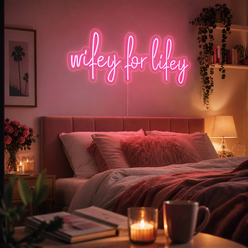 "Wifey for lifey" Neon Sign