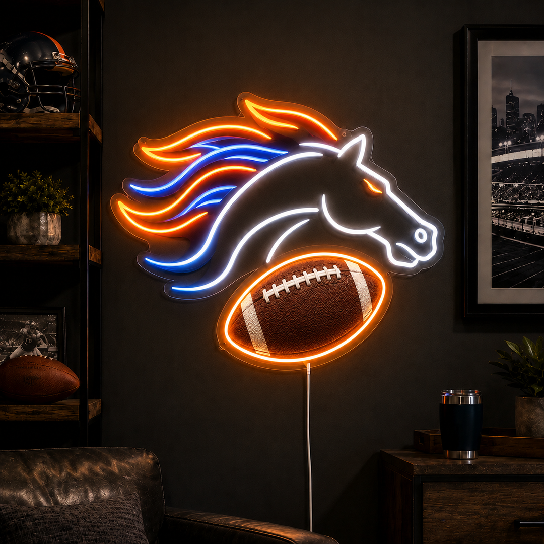 Wild Horse Football Neon Sign