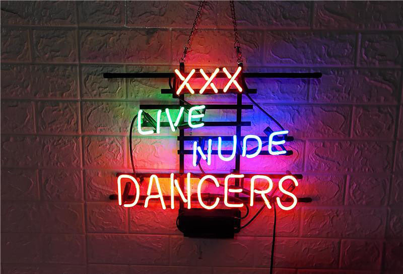 "XXX Live Nudes Dancers" Neon Sign