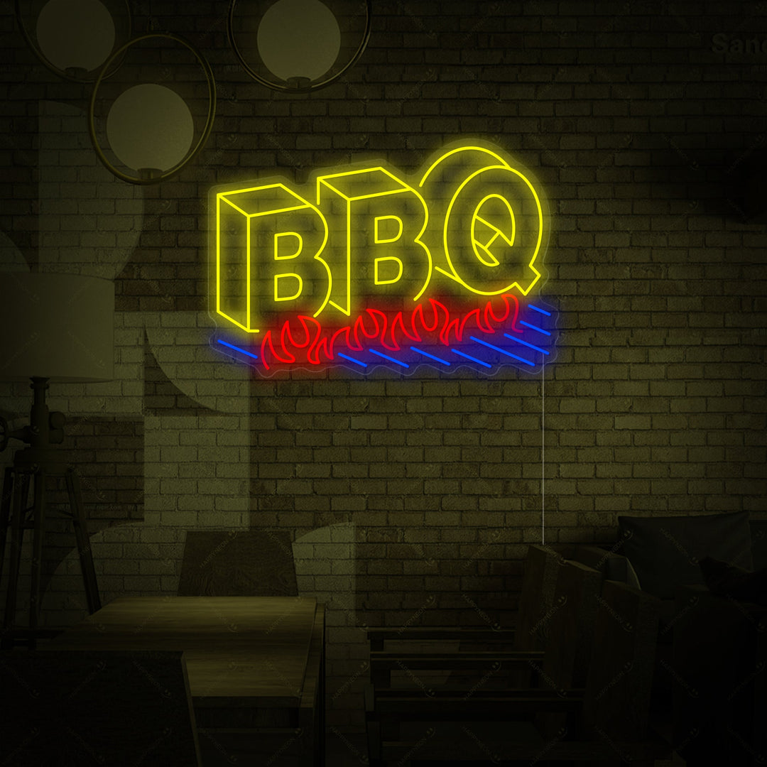 "BBQ" Neon Sign, BBQ Wall Neon Sign, BBQ Open Neon Sign