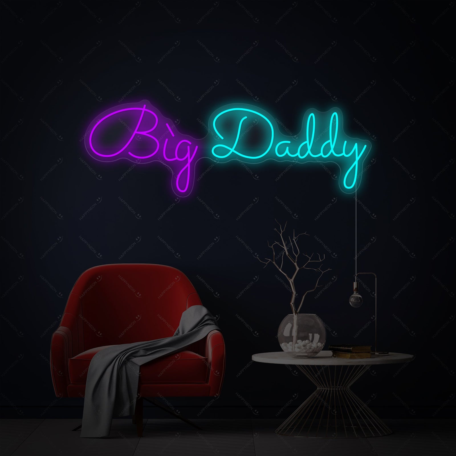 The official design template for the 'Big Daddy' neon sign.