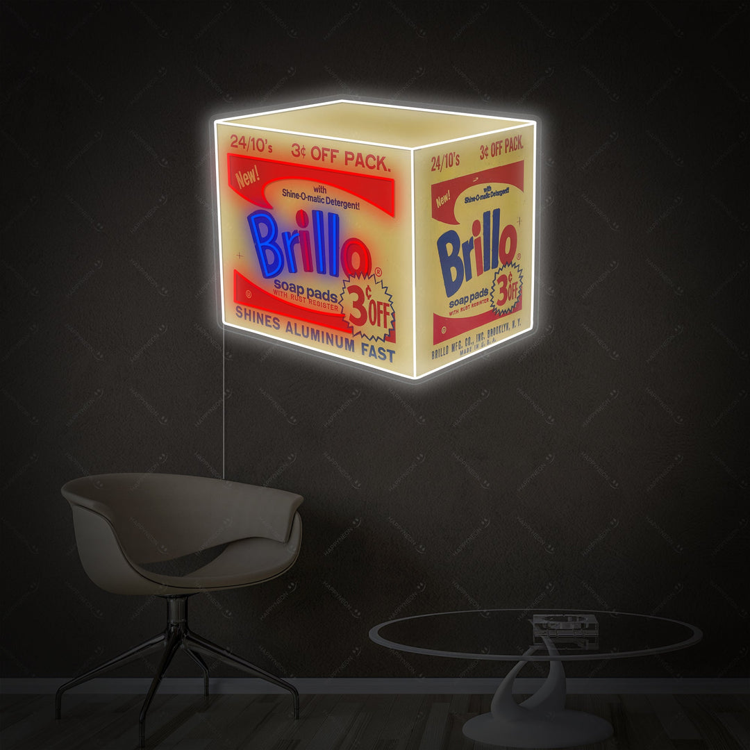 "Brillo Box" Neon Sign