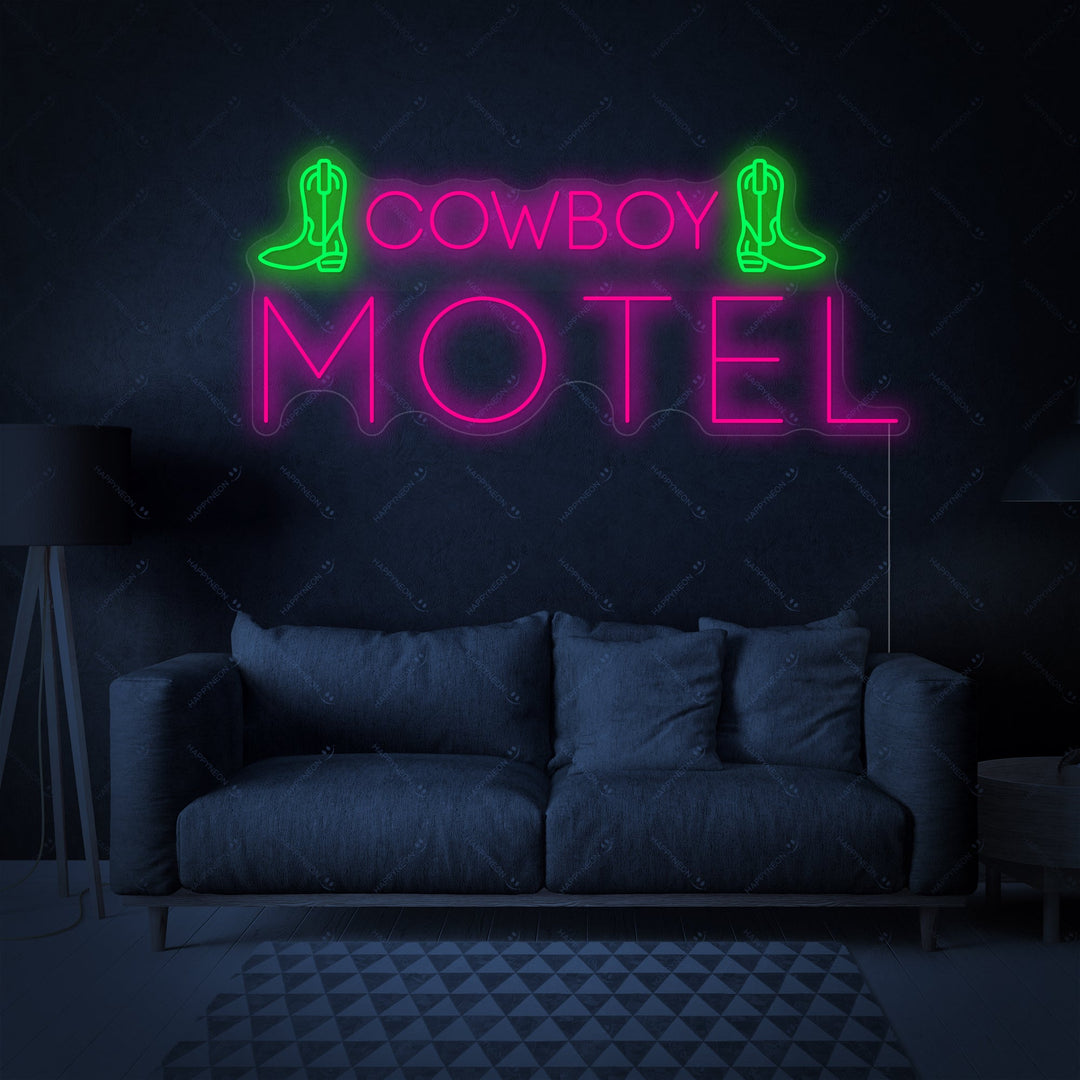 "Cowboy Motel" Neon Sign