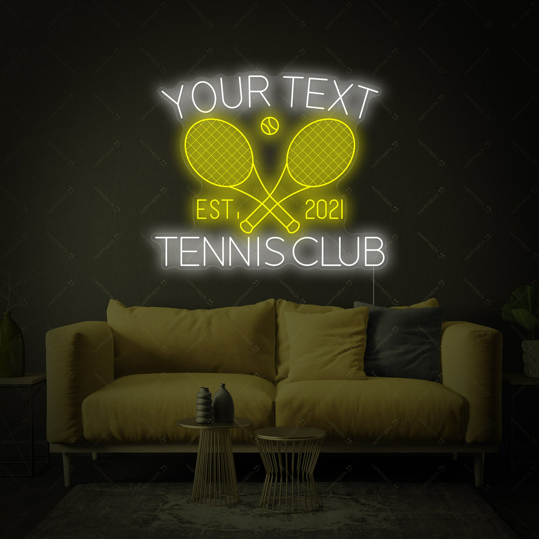 "Custom Tennis Club" Neon Sign