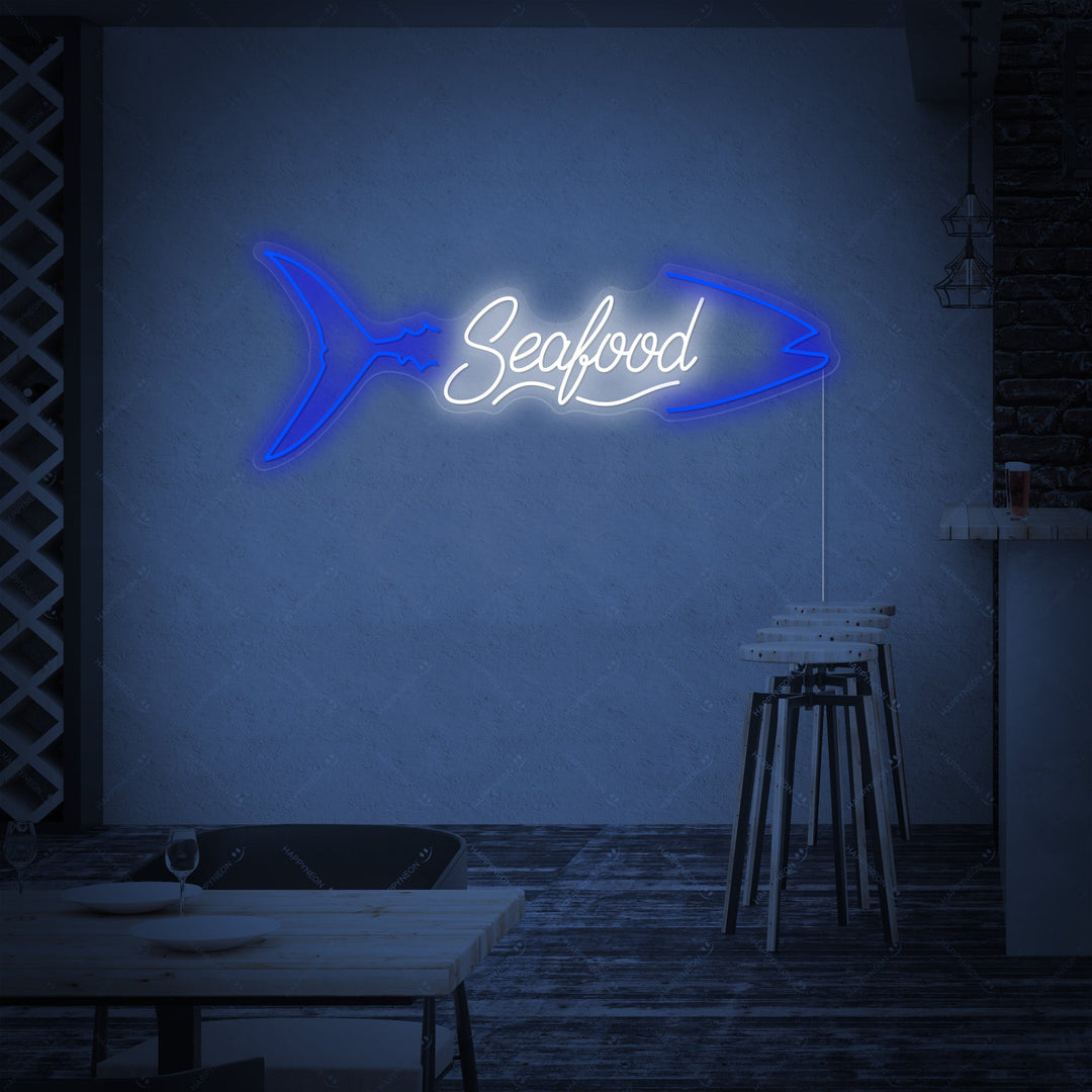 "Fish And Seafood" Neon Sign