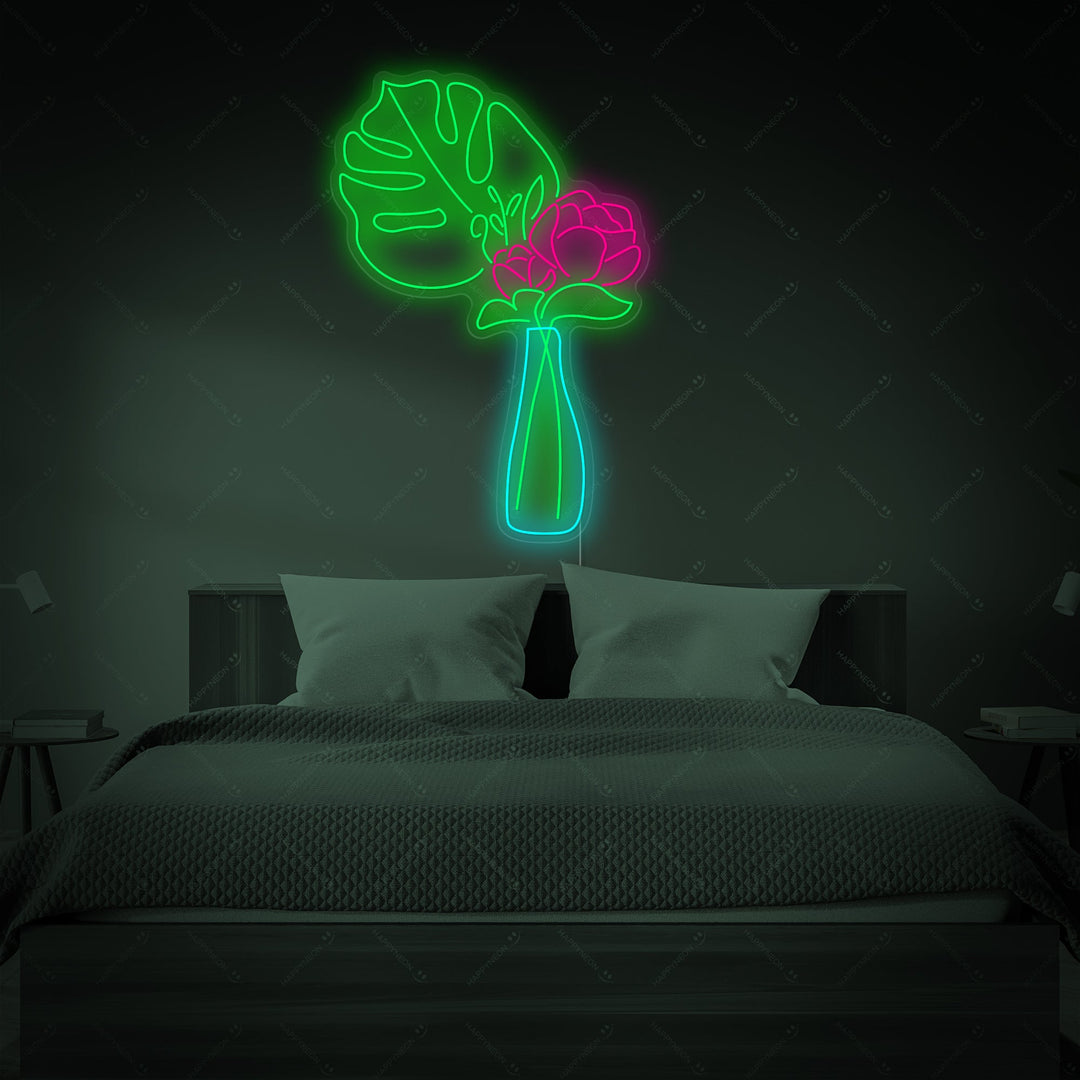 "Flower In Vase" Neon Sign