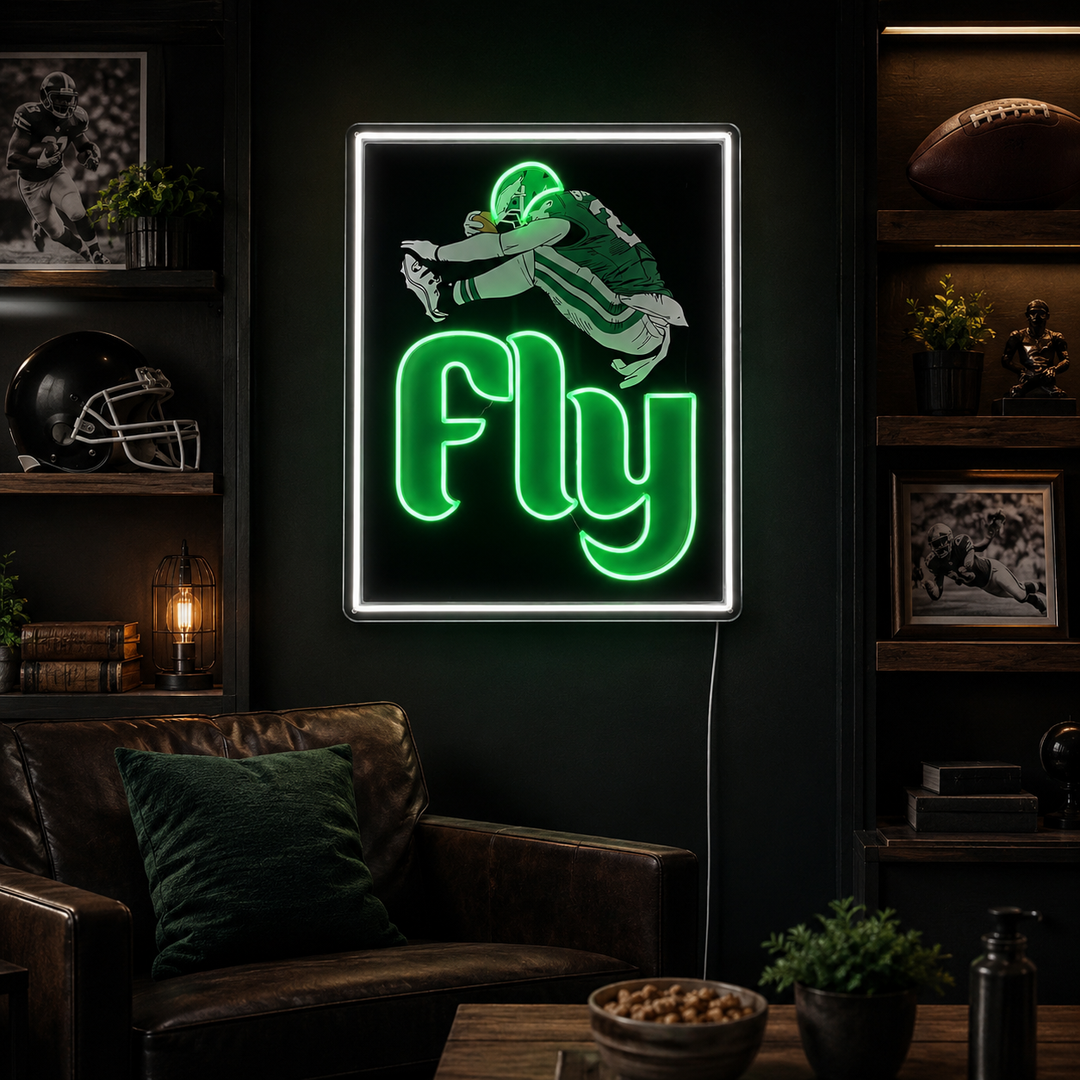 "Fly High Football" Neon Sign