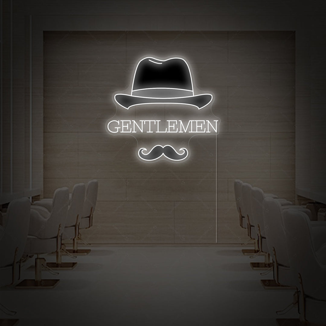 "Gentlemen" Barbershop Neon Sign, Barber Neon Sign