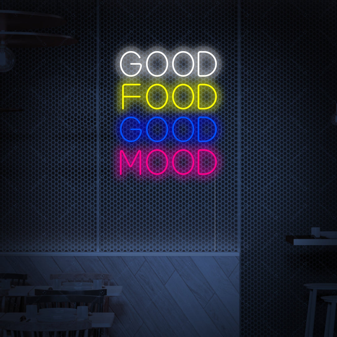 "Good Food Good Mood" Neon Sign