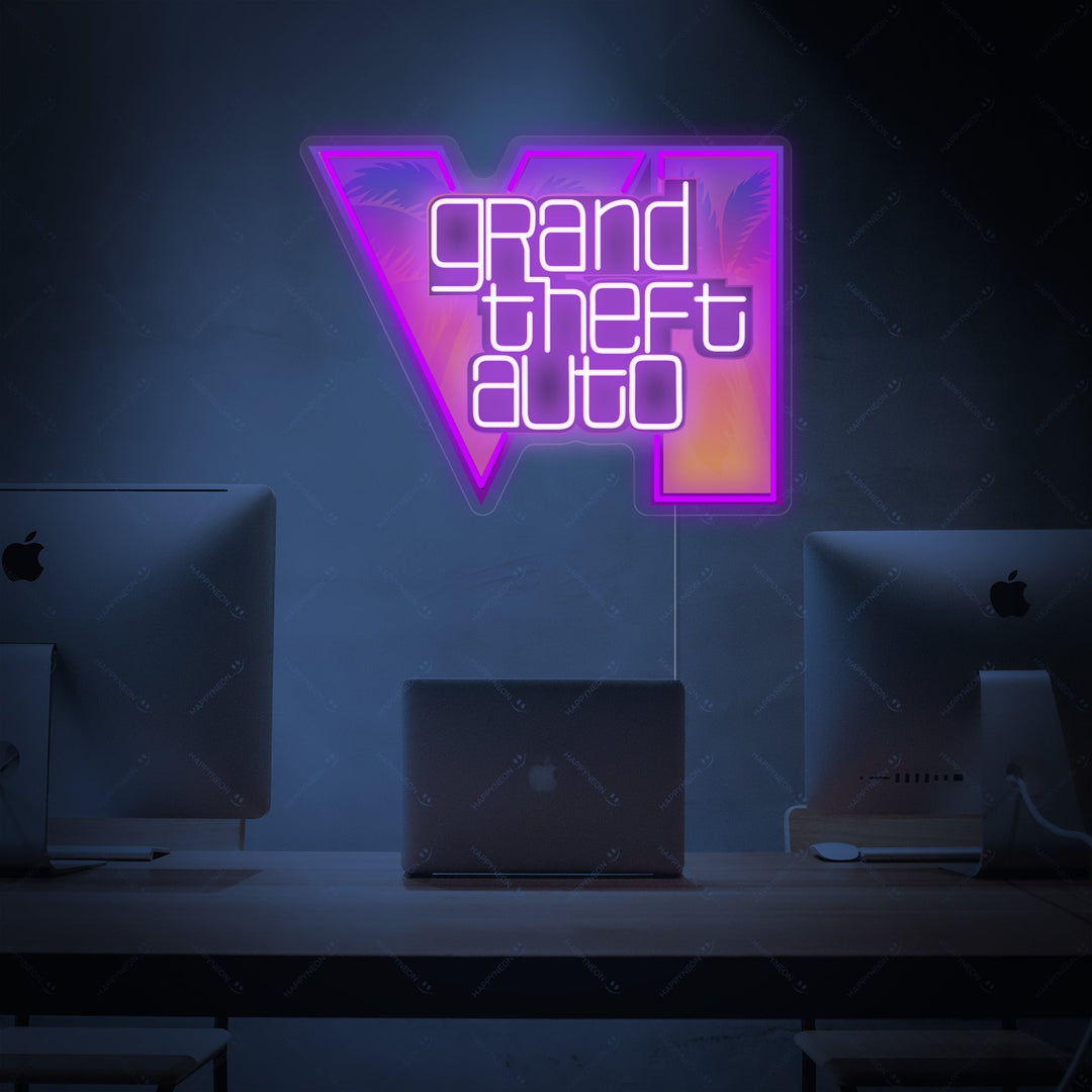 "Grand Theft Auto" Neon Sign