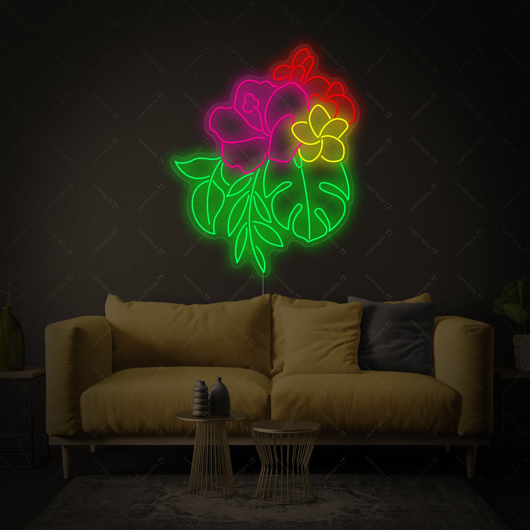 "Hibiscus Flower" Neon Sign