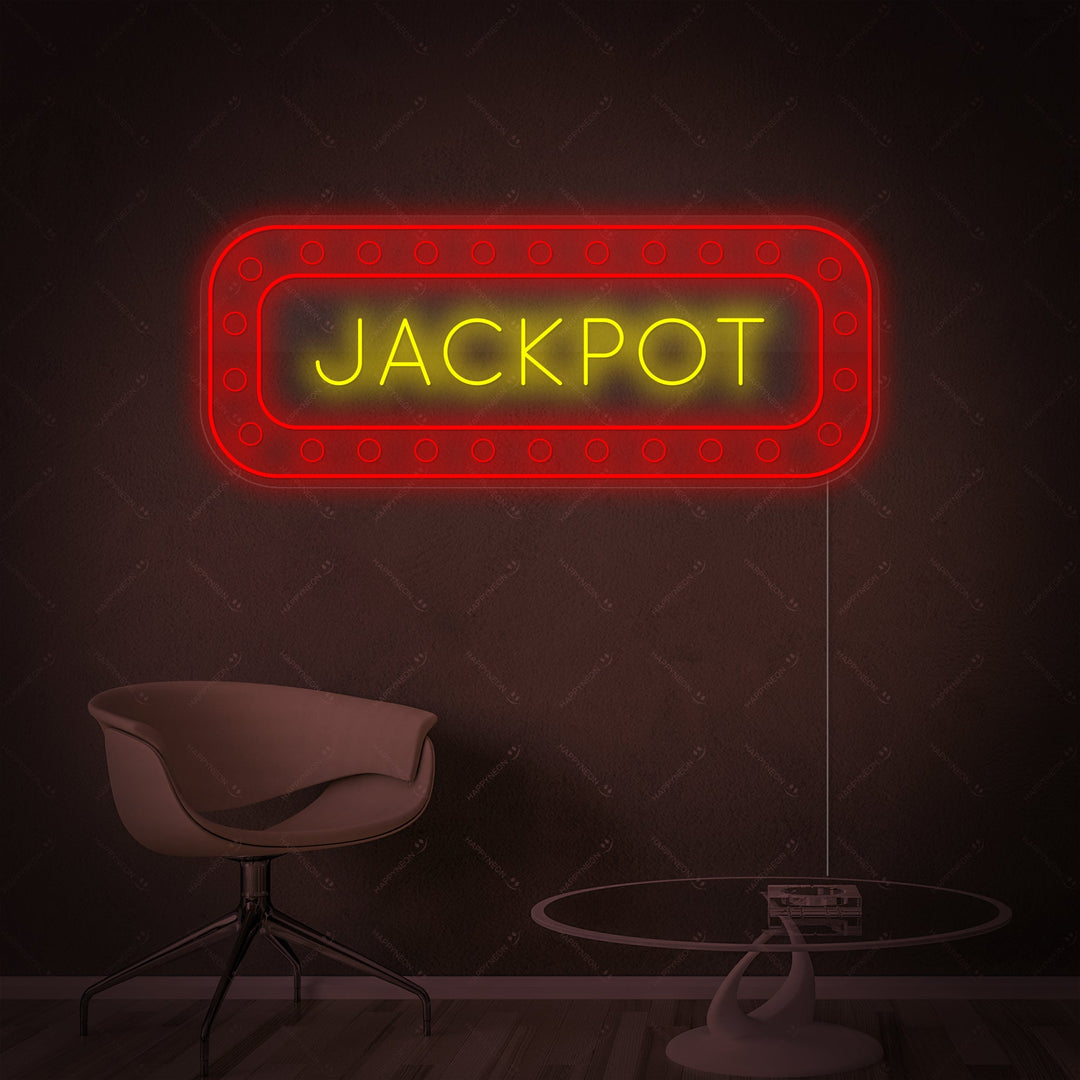 "Jackpot" Neon Sign, Casino Neon Sign