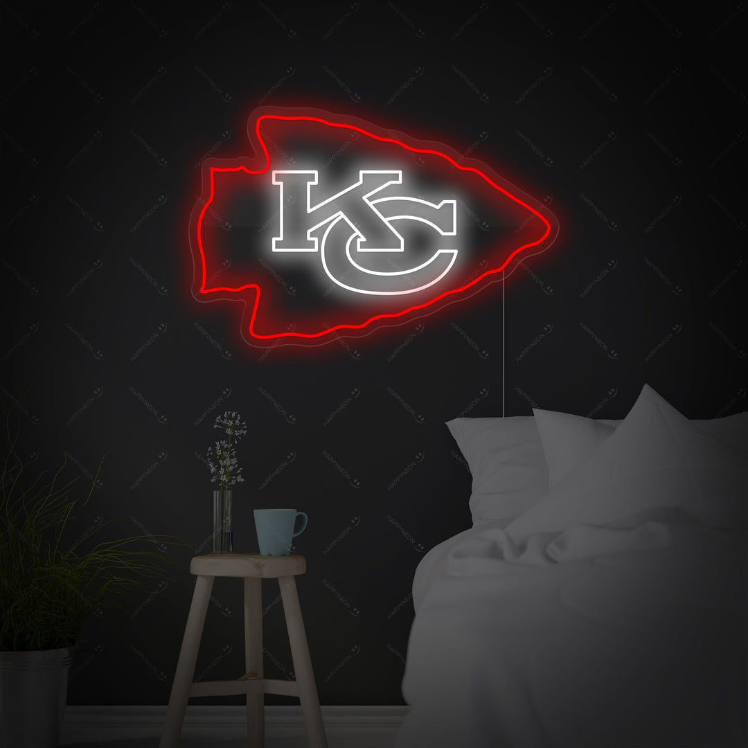 "KC Chiefs" Neon Sign