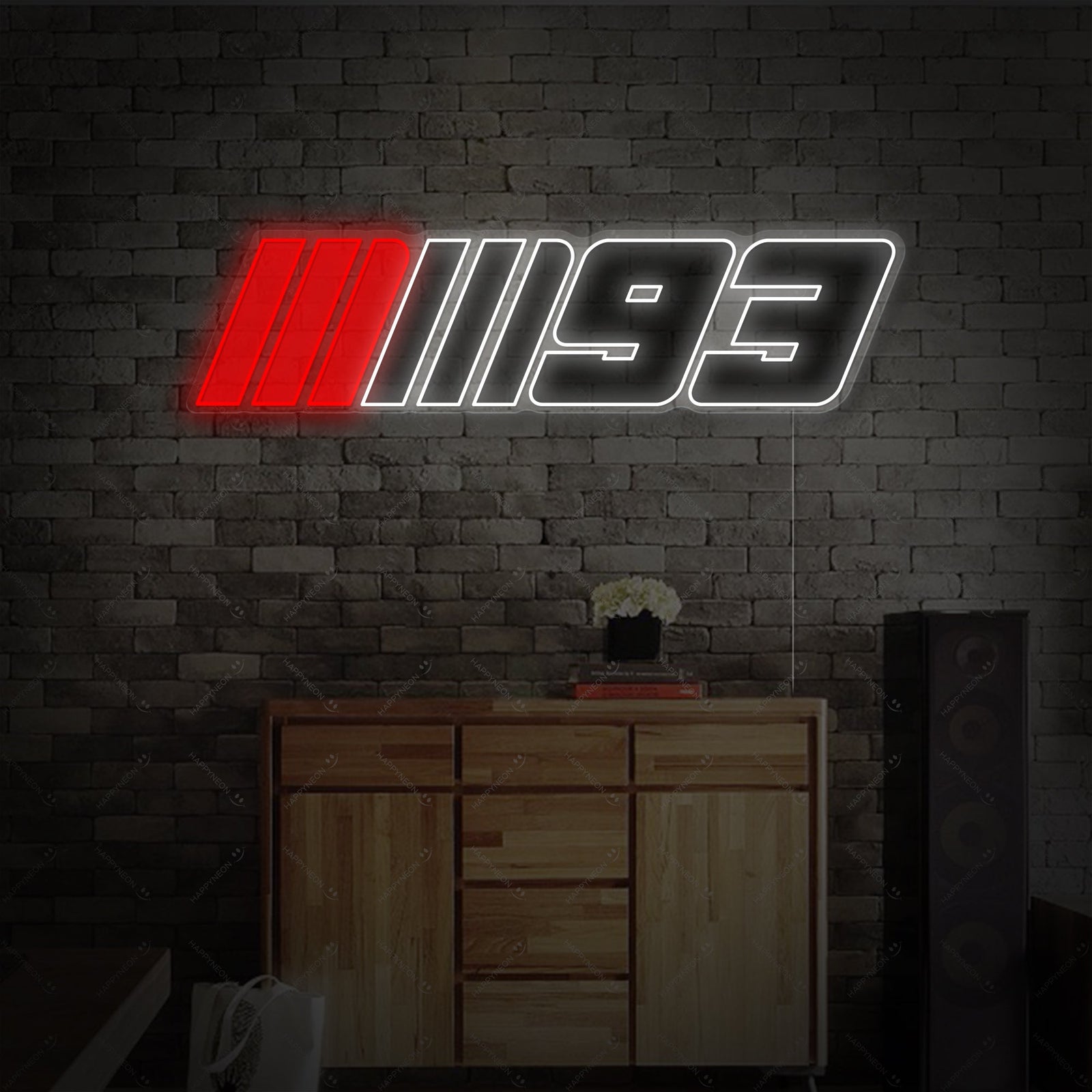 Marc Marquez 93 Race Logo design file graphic, displaying the red 93 and white lettering with no background and faint watermarks.