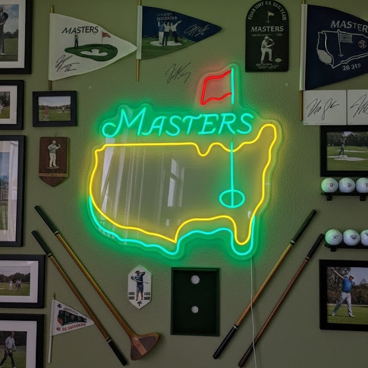"Masters Tournament Golf" Neon Sign, Golf Club Neon Sign, Golf Neon Light
