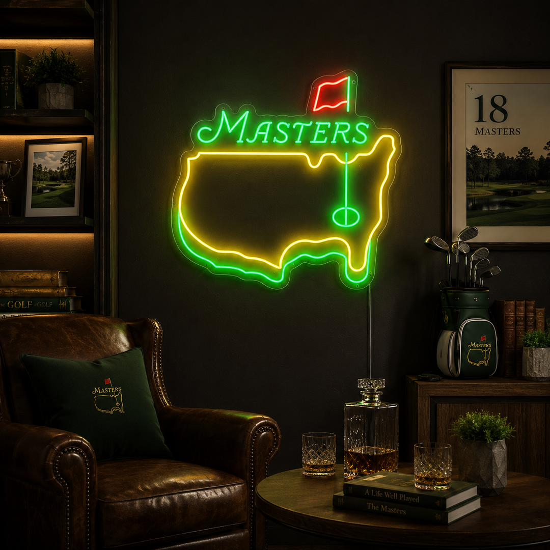 "Masters Tournament Golf" Neon Sign, Golf Club Neon Sign, Golf Neon Light