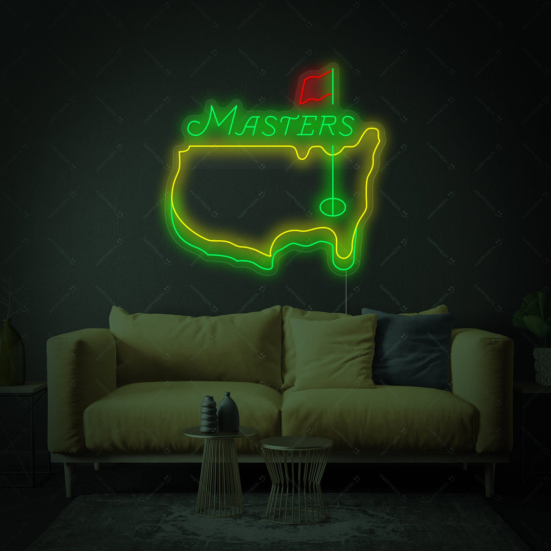 "Masters Tournament Golf" Neon Sign, Golf Club Neon Sign, Golf Neon Light