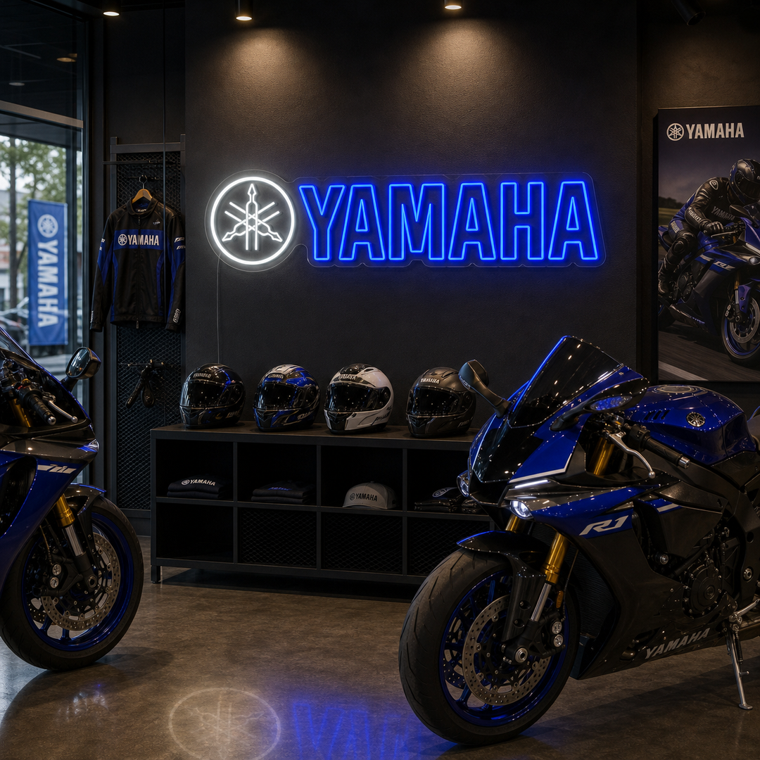 "Yamaha" Neon Sign, Garage Neon Sign, LED Yamaha Neon Light