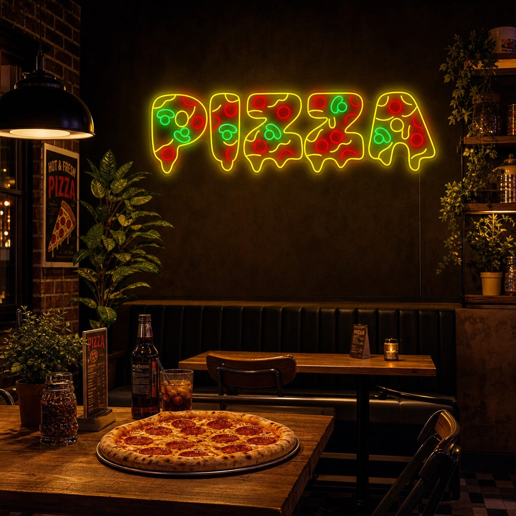 Pizza Neon Sign, Pizza Open Neon Sign, Cool Pizza Neon Sign neon sign product image
