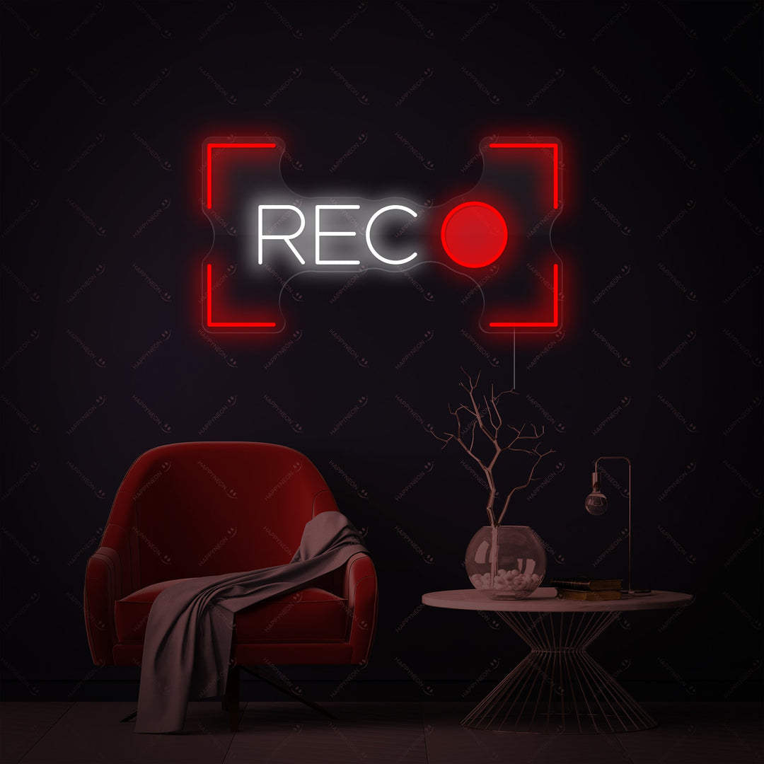 "Recording Button" Neon Sign