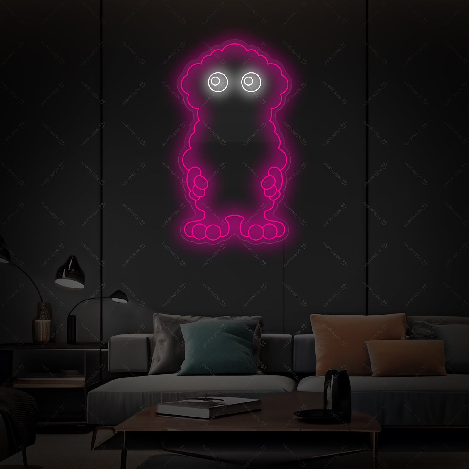 Detailed view of the Scoop Neon Sign displaying its ice cream cone design and precise craftsmanship against a clean, neutral background.