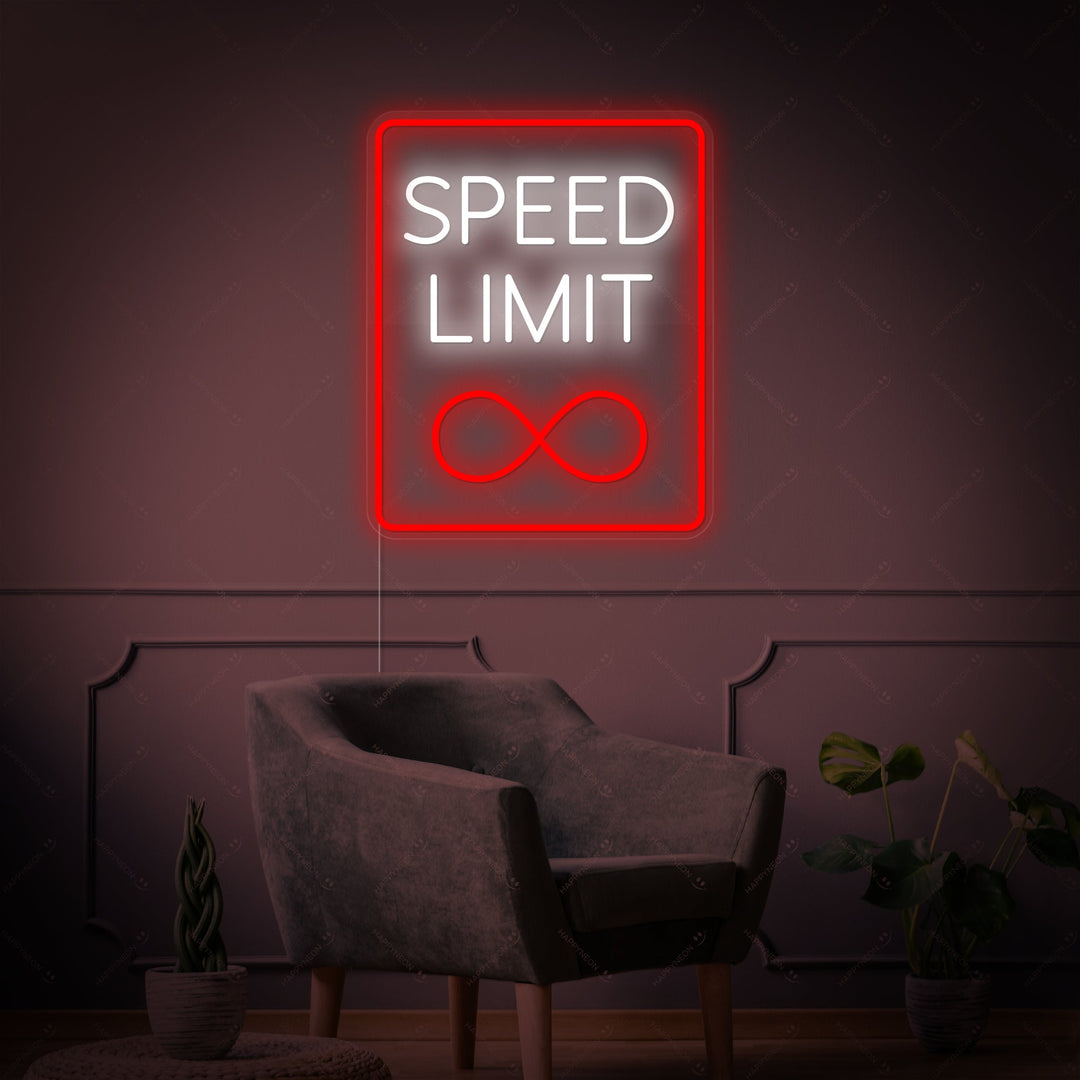 "Speed Limit Infinity" Neon Sign