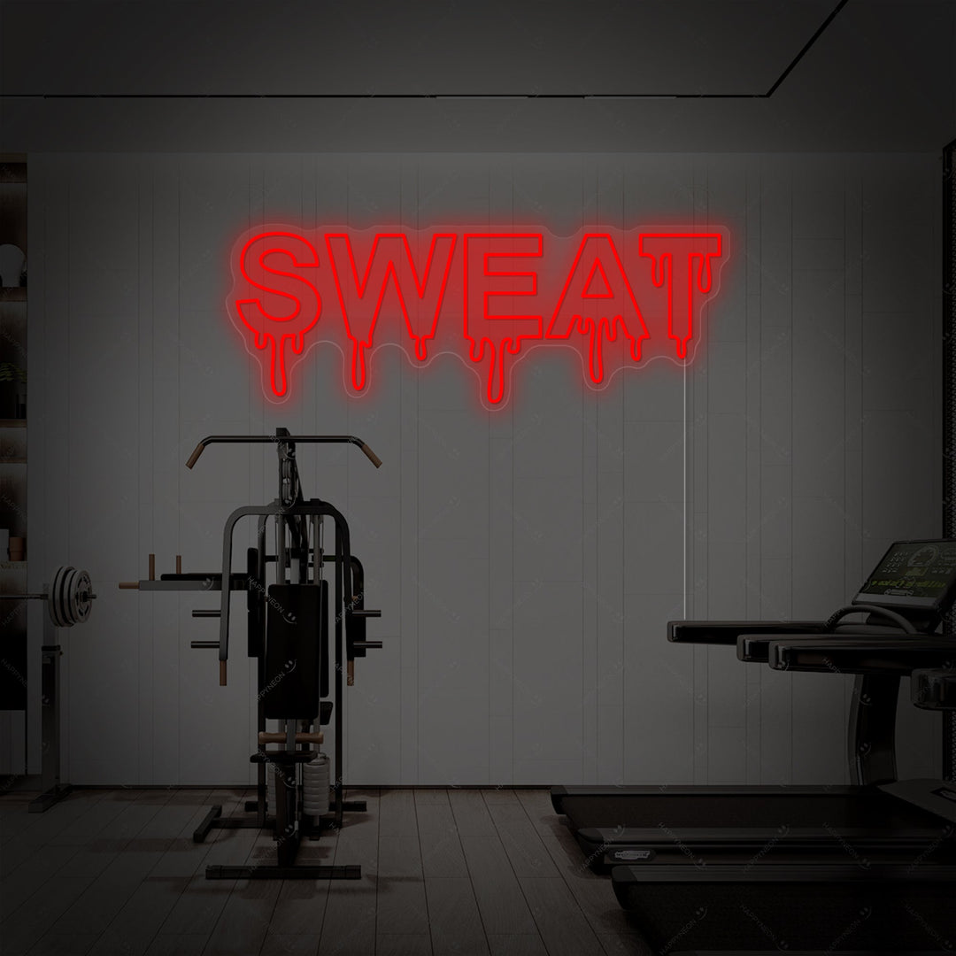 Sweat Neon Sign, Home Gym Neon Sign, Fitness Wall Light, Fitness Neon Sign