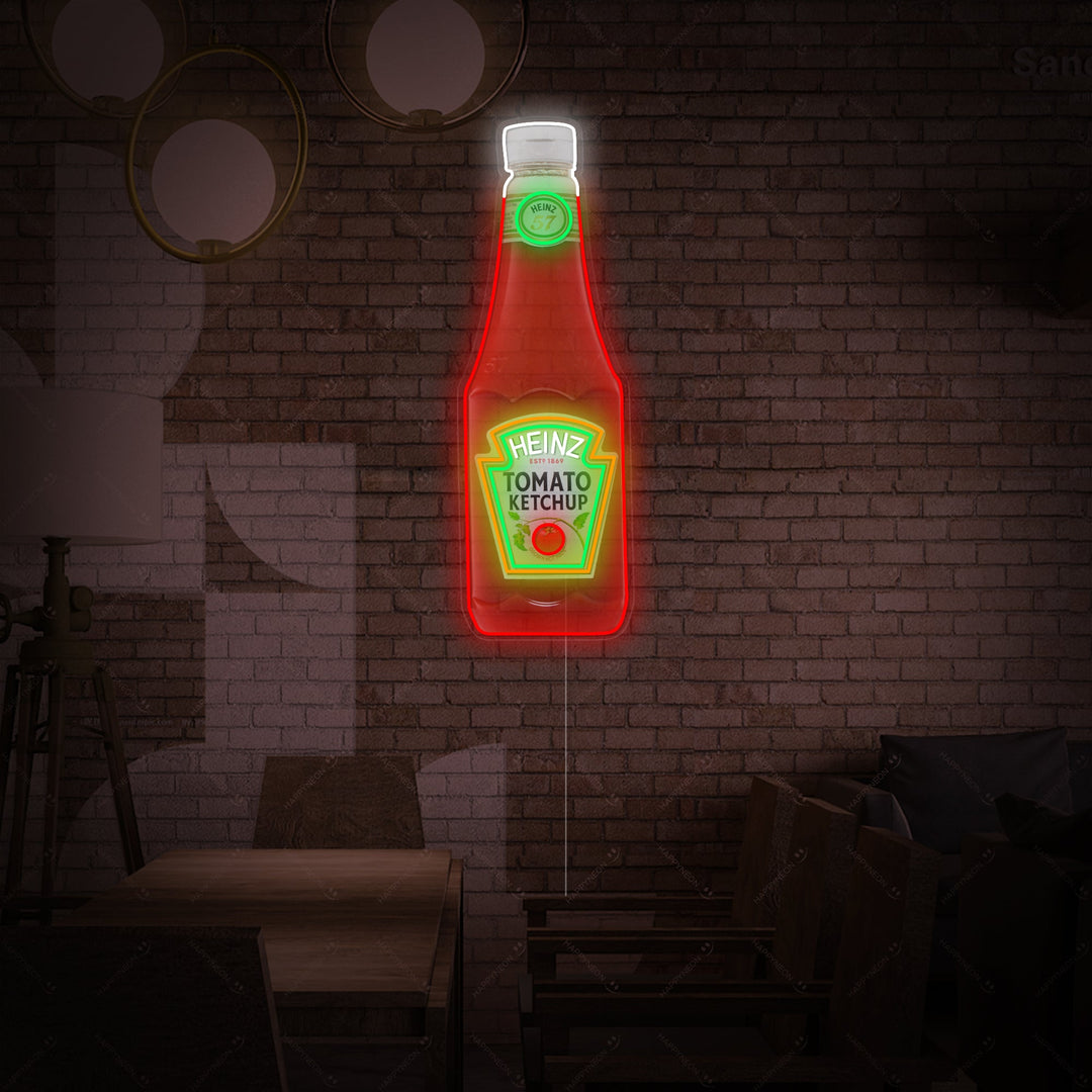 "Tomato Ketchup Bottle" Neon Sign